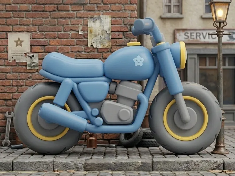 petite moto cartoon