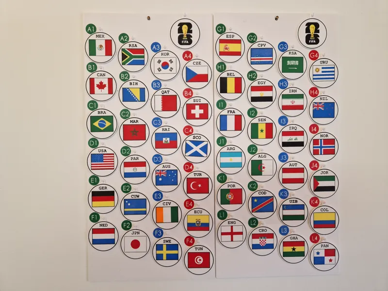 FIFA Fußball WM 2026 Schlüsselanhänger mit Tafel