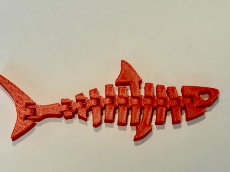 flexi heart shark keychain accessible
