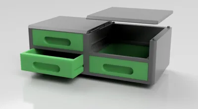Mini Display Riser Stl Modular Monitor Riser with Drawer (Customizable) - Free 3D Print Model ...