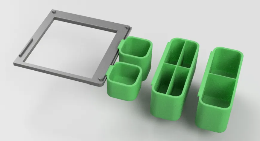 Modular Monitor Riser with Drawer (Customizable) - Free 3D Print Model ...