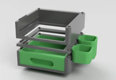 Mini Display Riser Stl Modular Monitor Riser with Drawer (Customizable) - Free 3D Print Model ...