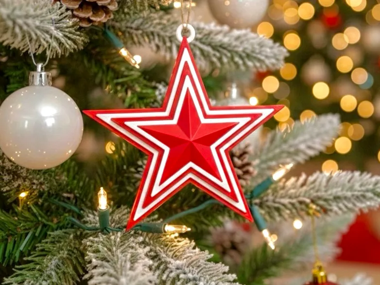 Christmas Tree Star Ornament