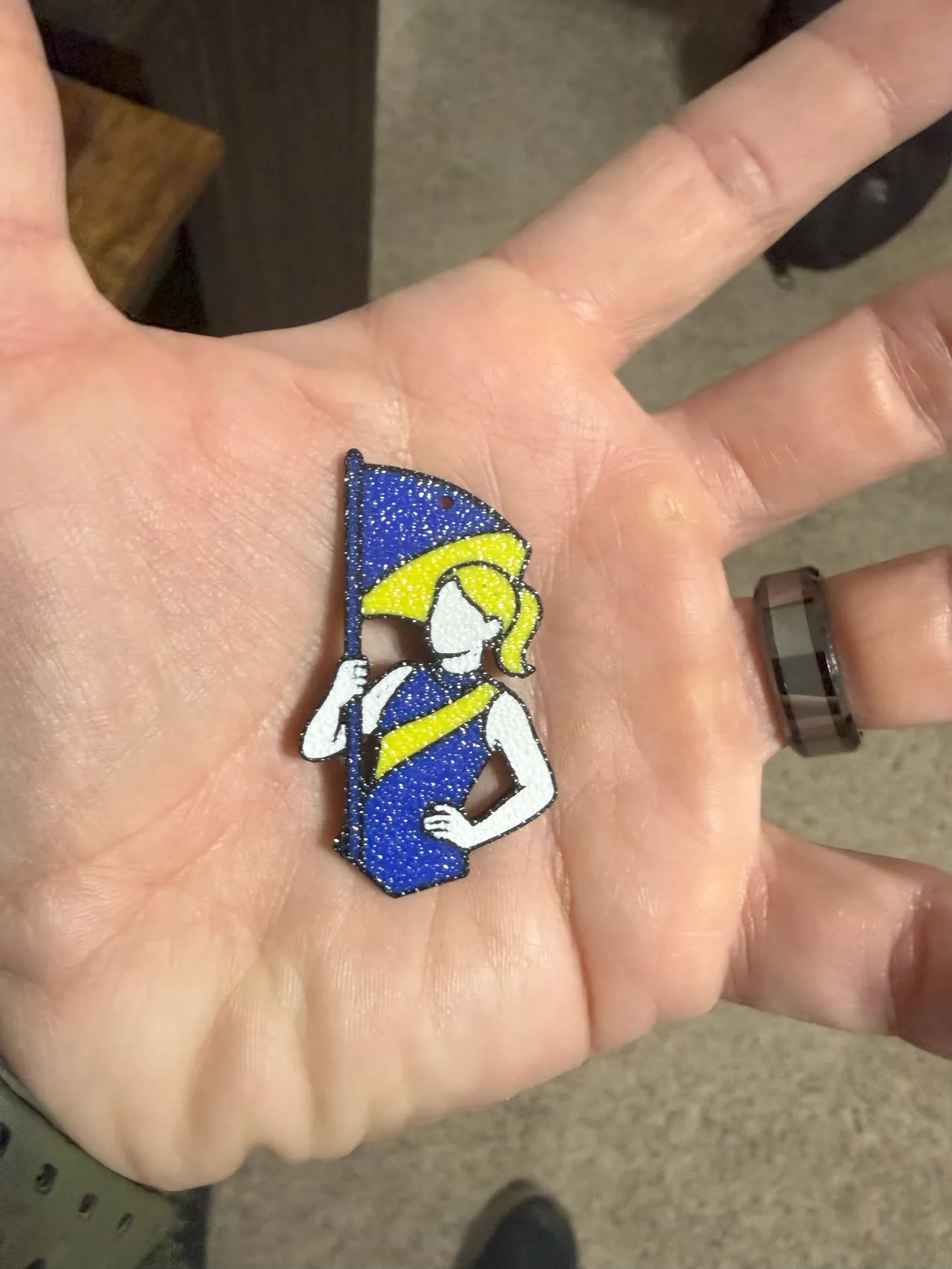 Customizable Color Guard Earrings or Keychain view 2