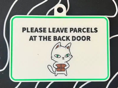 Door Parcel Delivery Sign