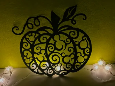 Halloween Mouse Pumpkin Wall Decal 