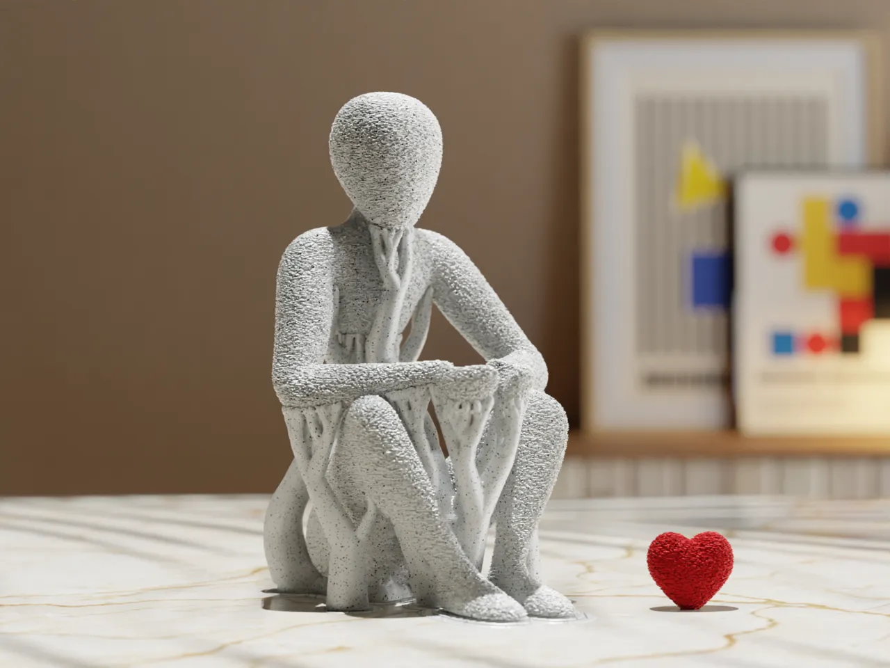NOBody - Love's Embrace: A Minimalist Sculpture view 3