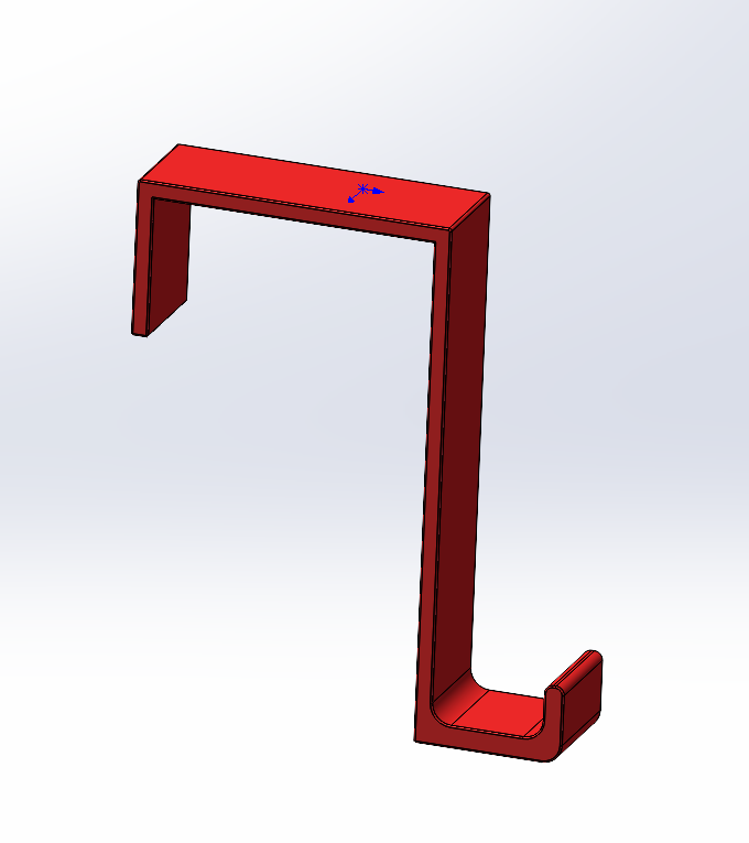 Miniatura 4 do modelo 3D 门后挂钩（衣帽钥匙收纳）
