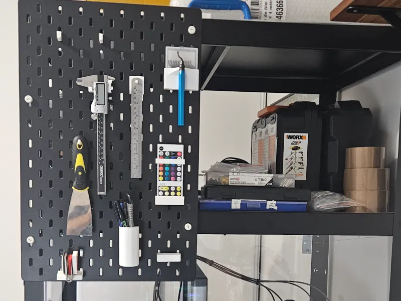 Easy Mount for Ikea Skadis on Bror shelf