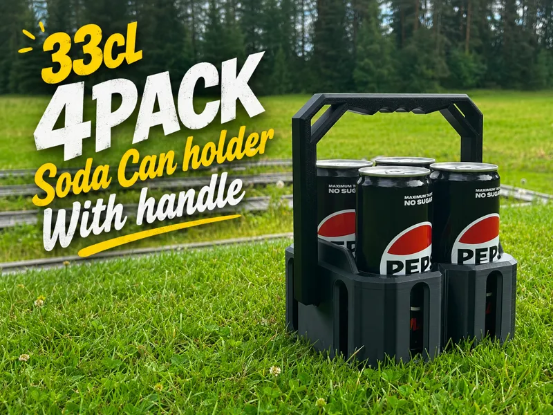 33cl 4Pack soda can holder With Handle 