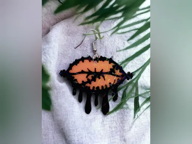 Sewn Shut Lips Earrings