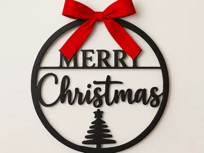 Christmas door sign