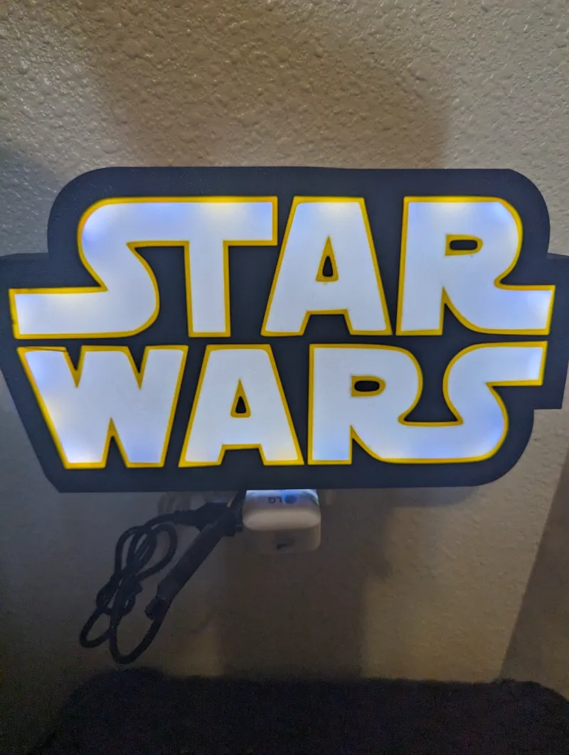 Star Wars logo light box / sign