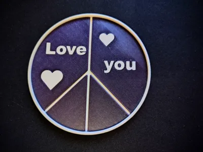 Coaster "Love you"