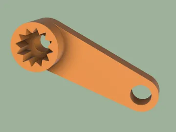 Letrero o emblema decorativo: Fully Parametric MG90S Servo Horns — vista de referencia 4