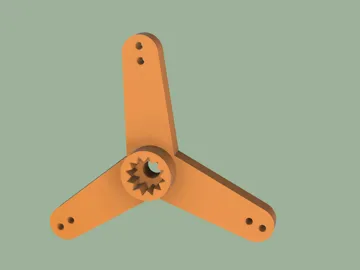 Letrero o emblema decorativo: Fully Parametric MG90S Servo Horns — vista de referencia 5