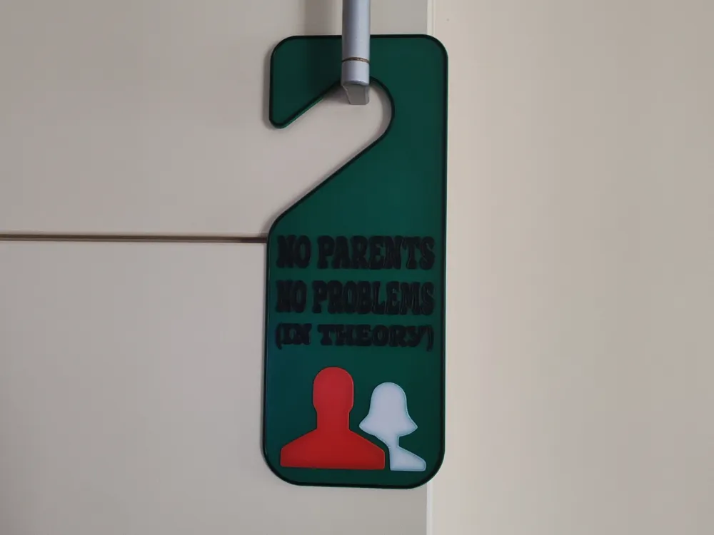 Do not Disturb " Door Sign Version V.O / FR " - Free 3D Print Model ...