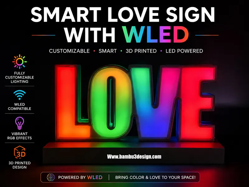 Smart LOVE Sign with WLED 