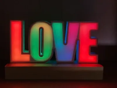 Smart LOVE Sign with WLED 