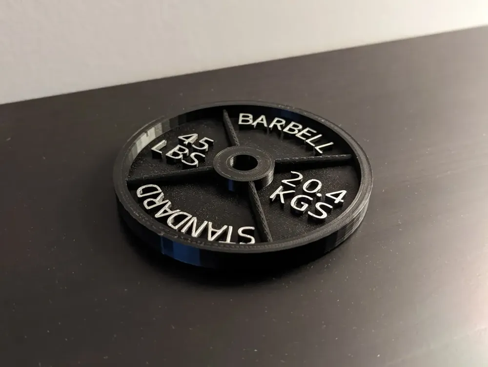 Standard Barbell 45lb Plate Coaster by moose_ MakerWorld