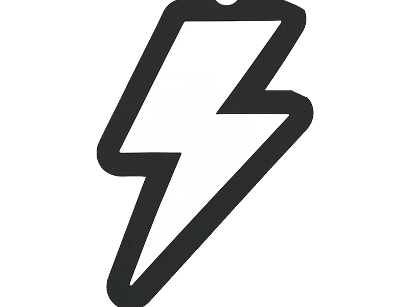 Minimal Lightning Bolt Sticker - all Sizes