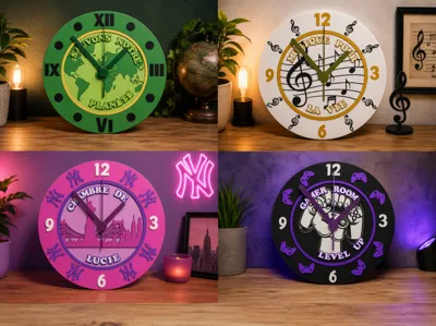 Customizable Parametric Wall Clock - AMS