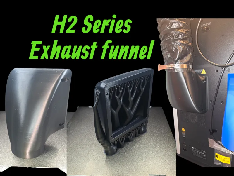 H2 Series Exhaust funnel, 90 degrees high flow