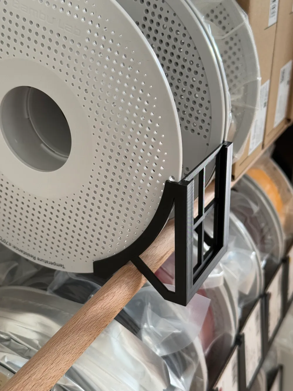 Filament Rack Label Holder for Bambu Lab Spools - Free 3D Print Model ...