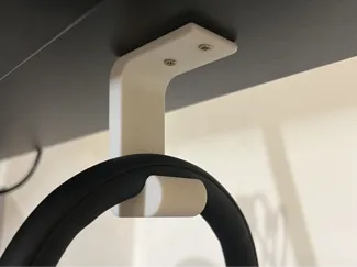 Under-desk headphone holder