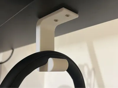 Under-desk headphone holder