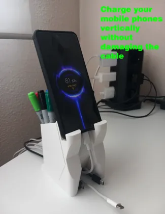 Cable organizer and cell phone holder