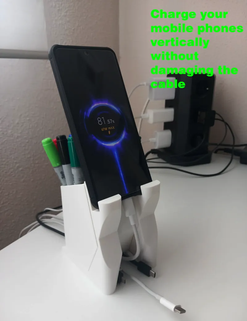 Cable organizer and cell phone holder