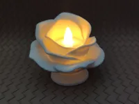 Photophore LED en forme de rose — photo 2