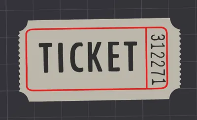 Vintage Ticket - Free 3D Print Model - MakerWorld