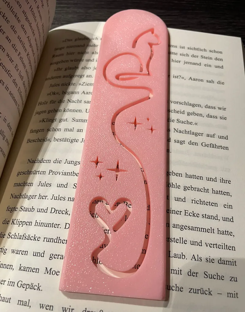 Bookmark Cat love 