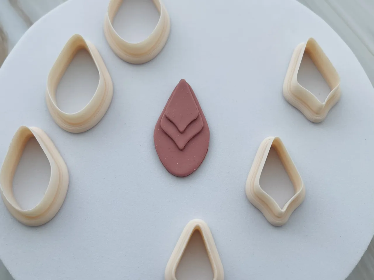 Geometric Polymer Clay Earrings Cutter view 2