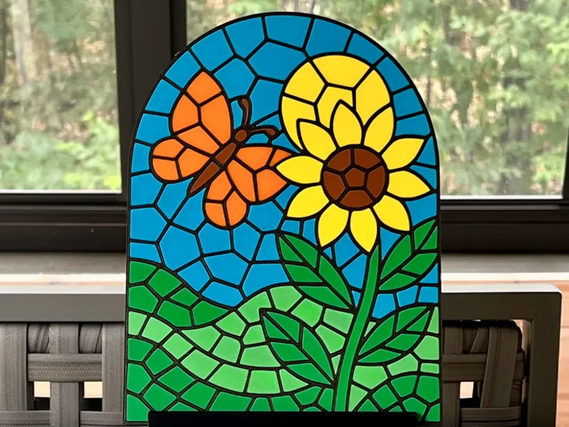 Sunflower & Butterfly Mosaic Puzzle