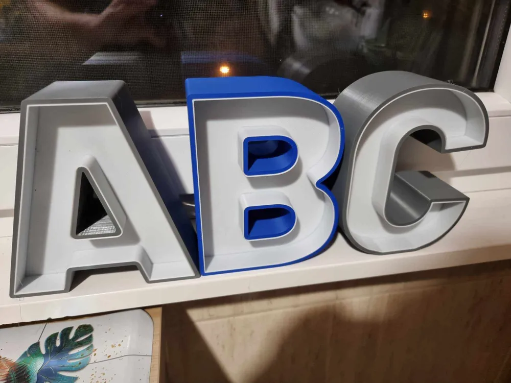 Led light sign letters alphabet by siodlo92 makerworld download free