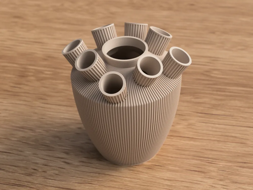 3Dプリント Shinzo チューリップ花瓶 - 無料3Dモデル -MakerWorld