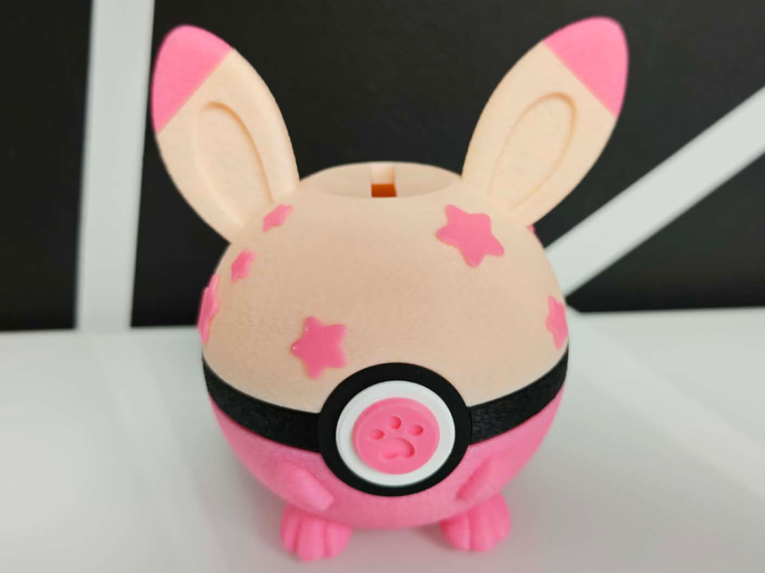 Rabbit Pokeball Piggy Bank Money Saving Box