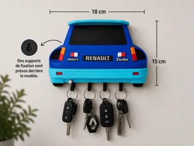 Renault 5 Rear Wall Keychain