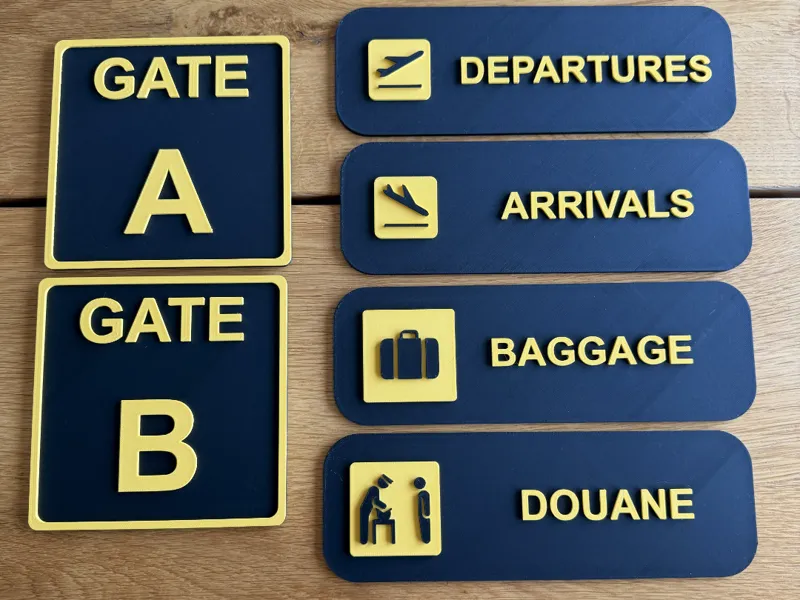 Airport signs