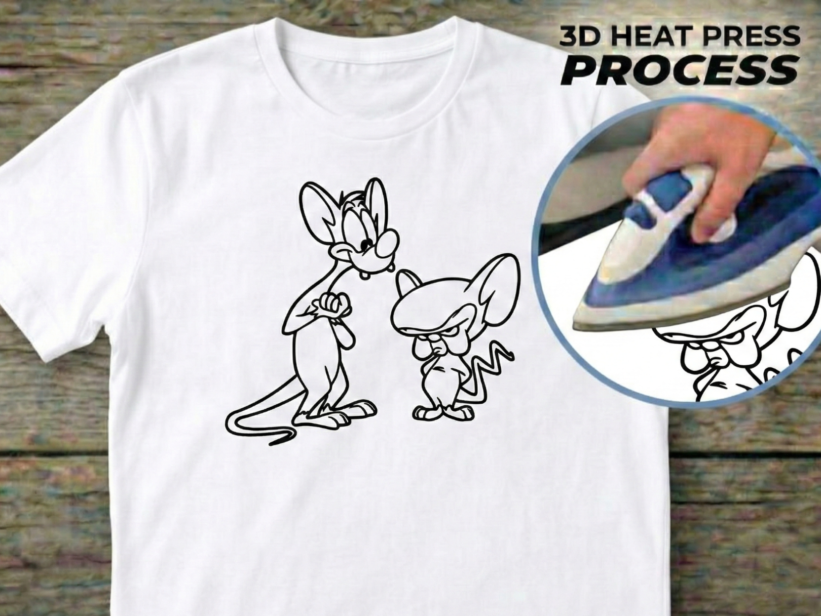 T-shirt Print - Pinky and The Brain