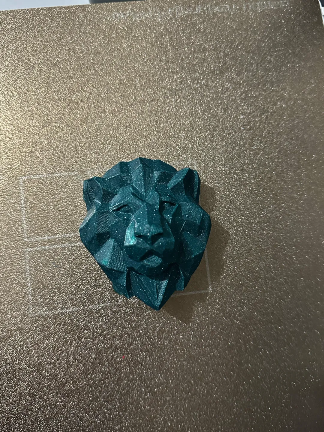 Lion Head Low Poly view 2
