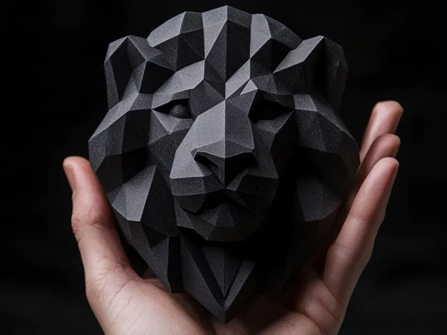 Lion Head Low Poly