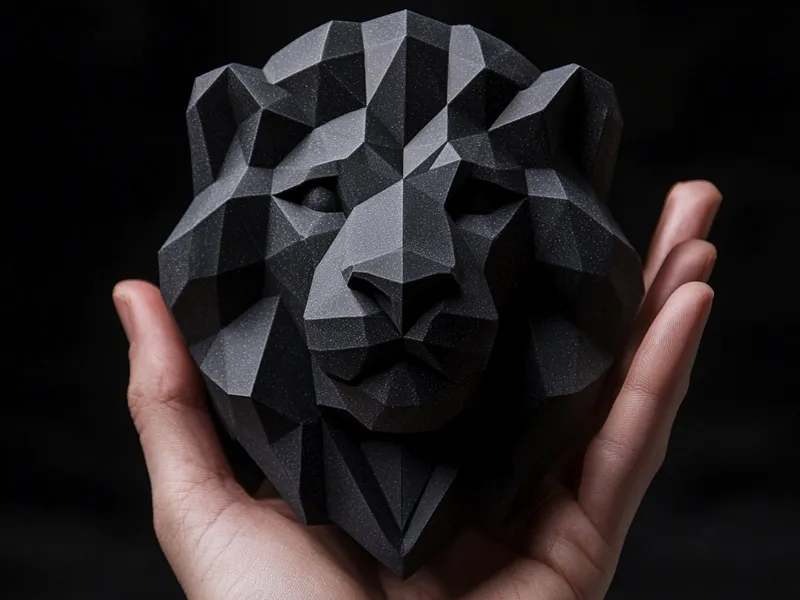Lion Head Low Poly