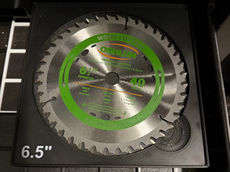 Stackable Gridfinity 6.5" Saw Blade Caddy