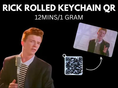 Rick Rolled Keychain QR