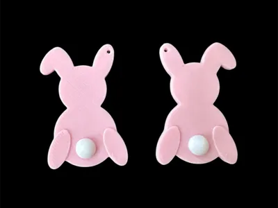 Easter bunny tail earrings