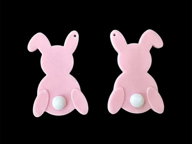 Easter bunny tail earrings